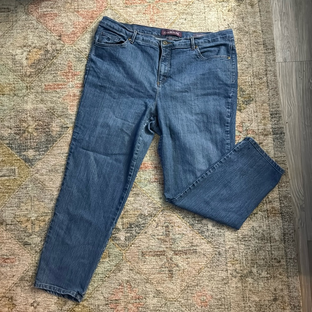 💖EUC*Gently Worn Few X’s***GloriaVanderbilt “Amanda”Straight Leg Jeans Size 18W